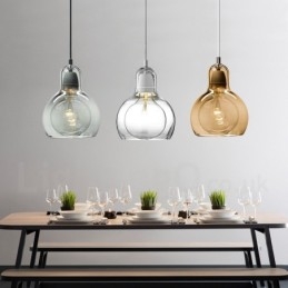 1 luz estilo nórdico moderno contemporâneo vidro pingente luz
