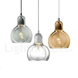 1 luz estilo nórdico moderno contemporâneo vidro pingente luz