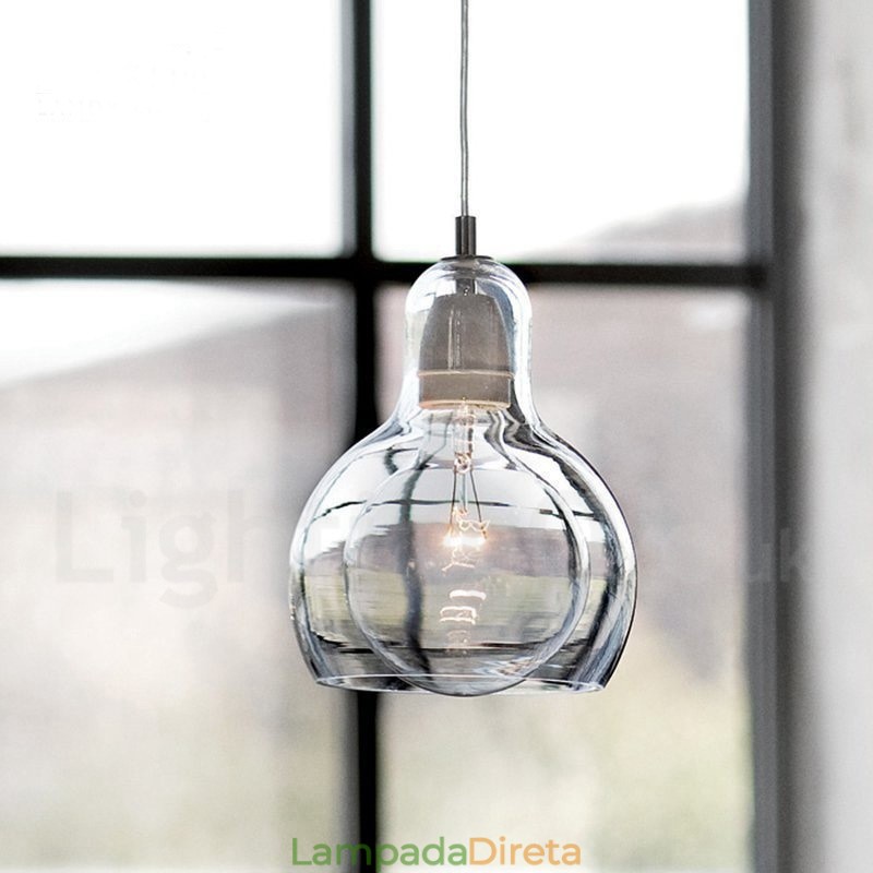 1 luz estilo nórdico moderno contemporâneo vidro pingente luz
