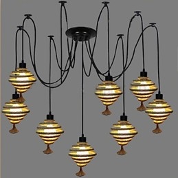 O lustre nórdico retrô Honeycomb Chandelier luminária The Heavenly Maids espalha flores.