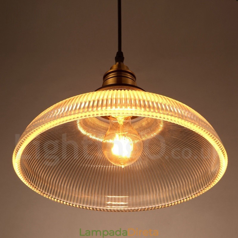 1 Luminária pendente de vidro vintage