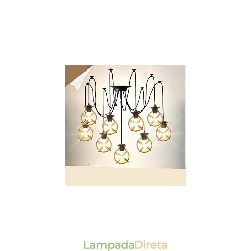 Lâmpada de corda Lustre Roupas longas Criativas As Empregadas Celestiais Flores de dispersão. Lâmpada de aranha