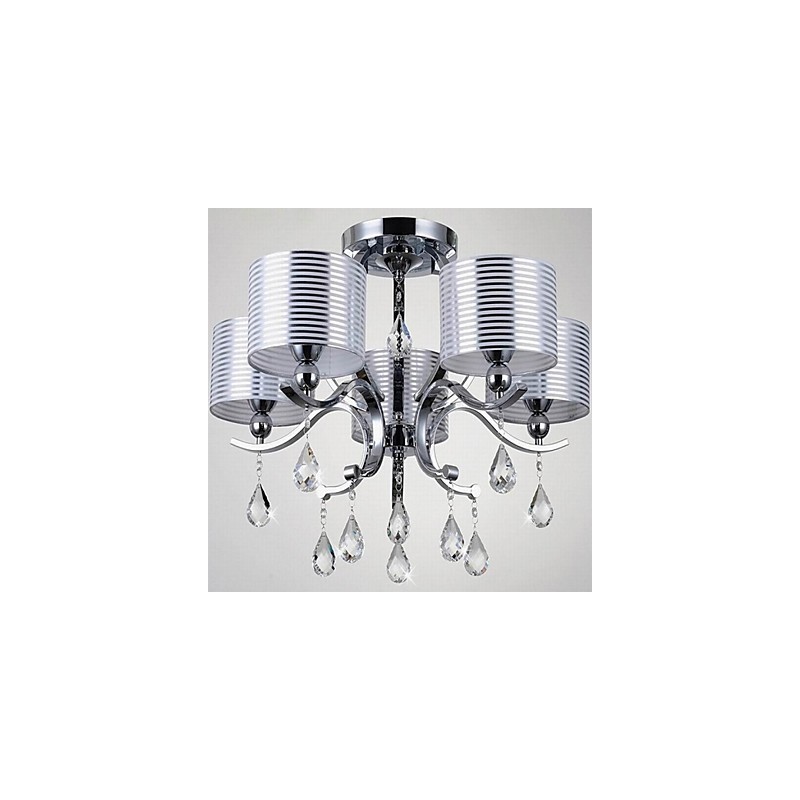 Lustre moderno de cristal K9 6 luzes