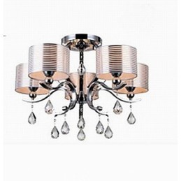 Lustre moderno de cristal K9 6 luzes