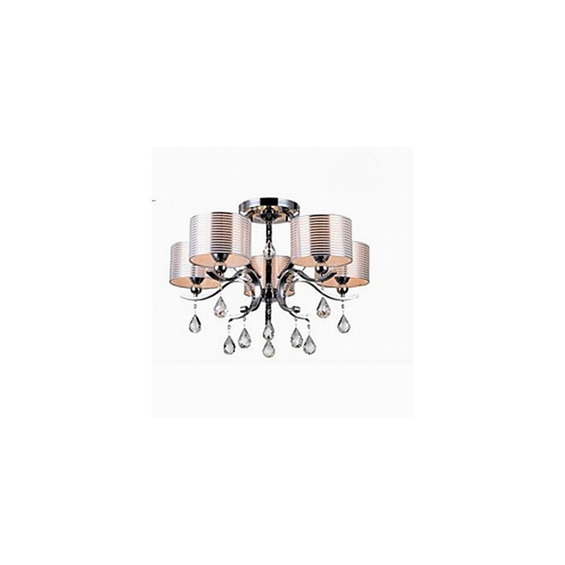 Lustre moderno de cristal K9 6 luzes