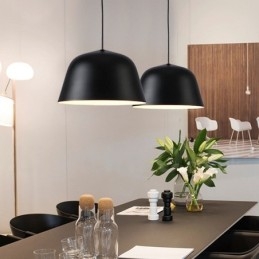 1 luz moderna contemporânea pendente de aço com sombra de liga de alumínio