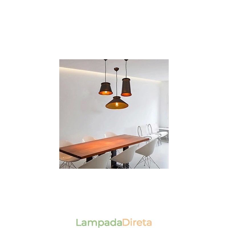 Lustre Mini Estilo Moderno Contemporâneo Metal 3 Luzes Pendentes