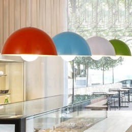 1 luz moderna contemporânea pendente de aço com sombra de liga de alumínio
