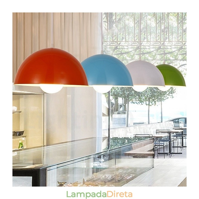 1 luz moderna contemporânea pendente de aço com sombra de liga de alumínio
