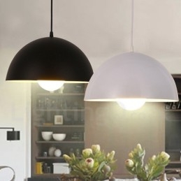 1 luz moderna contemporânea pendente de aço com sombra de liga de alumínio