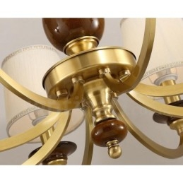 8 Luz Retro Rústico Luxo Latão Pendente Lâmpada Lustre com Sombra de Vidro