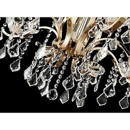 Lustre de cristal de ferro forjado de ouro de alta qualidade 8 luzes
