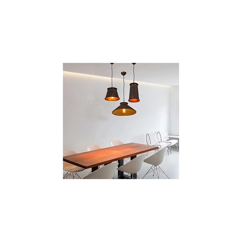 Lustre de 3 luzes estilo mini moderno e contemporâneo pingente de metal