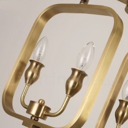 6 Luz Retro Rústico Luxo Latão Pendente Lâmpada Lustre