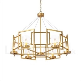 6 Luz Retro Rústico Luxo Latão Pendente Lâmpada Lustre com Sombra de Vidro