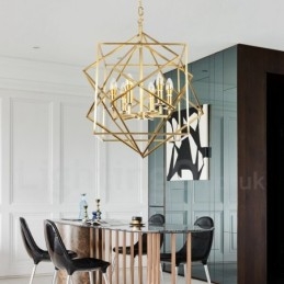 6 Luz Retro Rústico Luxo Latão Pendente Lâmpada Lustre