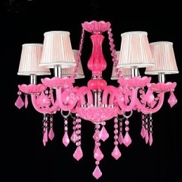 Lâmpada de café Projeto Luz Vela Cristal Luminária Pendente Rosa A