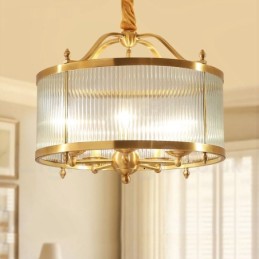 5 Luz Retro Rústico Luxo Latão Pendente Lâmpada Lustre com Sombra de Vidro