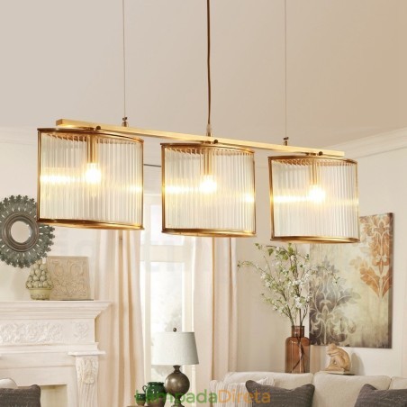 3 Luz Retro Rústico Luxo Latão Pendente Lâmpada Lustre com Sombra de Vidro 3 Luz Retro Rústico Luxo Latão Pendente Lâmpada Lustre com Sombra de Vidro