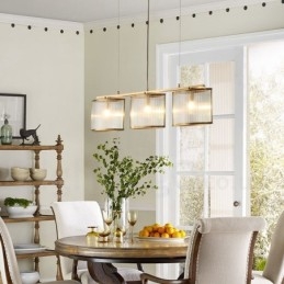 3 Luz Retro Rústico Luxo Latão Pendente Lâmpada Lustre com Sombra de Vidro
