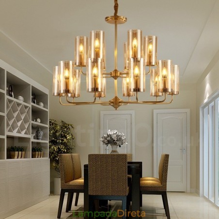 16 Luz Retro Rústico Luxo Latão Pendente Lâmpada Lustre com Sombra de Vidro 16 Luz Retro Rústico Luxo Latão Pendente Lâmpada Lustre com Sombra de Vidro