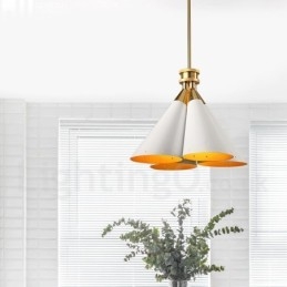 4 Luz Retro Rústico Luxo Liga de Alumínio Pendente Lâmpada Lustre com Liga de Alumínio Sombra