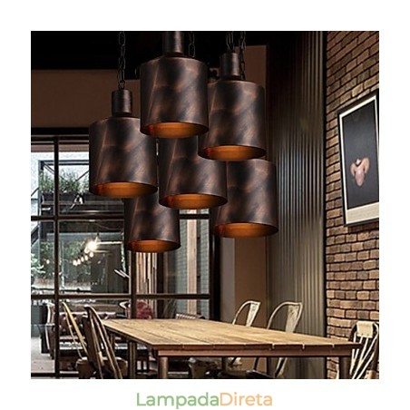 Lustre rústico Lodge Drum Metal Pendant Light Lustre rústico Lodge Drum Metal Pendant Light