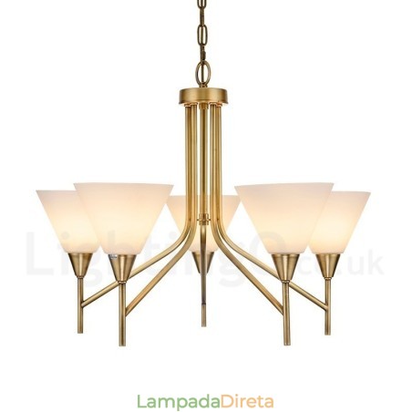 5 Luz Retro Rústico Luxo Latão Pendente Lâmpada Lustre com Sombra de Vidro 5 Luz Retro Rústico Luxo Latão Pendente Lâmpada Lustre com Sombra de Vidro