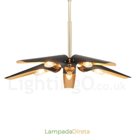 5 Luz Retro Rústico Luxo Liga de Alumínio Pendente Lâmpada Lustre com Liga de Alumínio Sombra 5 Luz Retro Rústico Luxo Liga de Alumínio Pendente Lâmpada Lustre com Liga de Alumínio Sombra