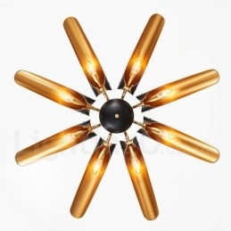 8 Luzes Retro Rústico Luxo Liga de Alumínio Pendente Lâmpada Lustre com Liga de Alumínio Sombra