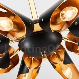 8 Luzes Retro Rústico Luxo Liga de Alumínio Pendente Lâmpada Lustre com Liga de Alumínio Sombra