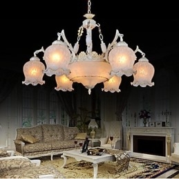 Lustre Branco Europeu Retro Clássico