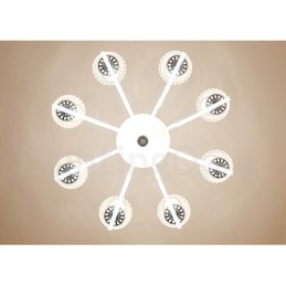 Lustre de cristal de luxo retrô rústico com cúpula de vidro