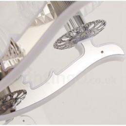 Lustre de cristal de luxo retrô rústico com cúpula de vidro