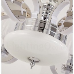 Lustre de cristal de luxo retrô rústico com cúpula de vidro