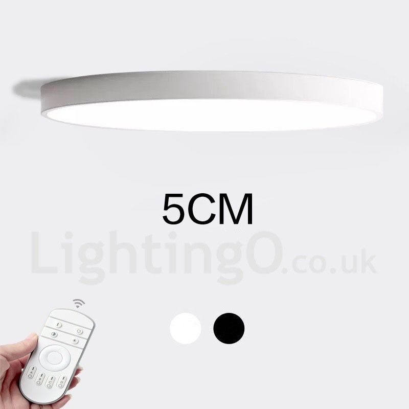 Luzes de teto embutidas ultrafinas, modernas, contemporâneas e reguláveis, estilo nórdico, com cúpula de acrílico e controle remoto, também podem ser usadas como luz de parede