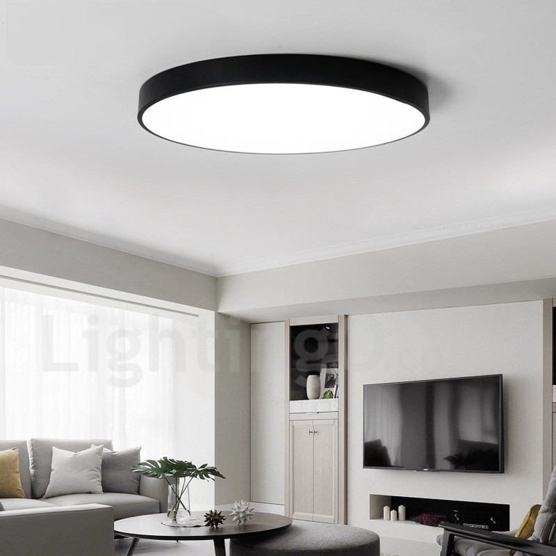 Luzes de teto embutidas ultrafinas, modernas, contemporâneas e reguláveis, estilo nórdico, com cúpula de acrílico e controle remoto, também podem ser usadas como luz de parede