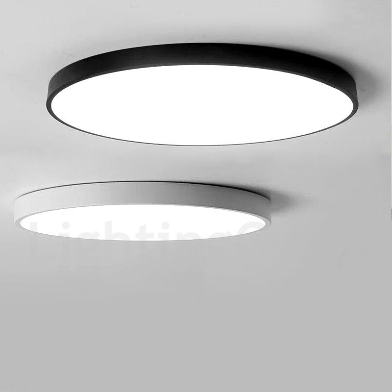 Luzes de teto embutidas ultrafinas, modernas, contemporâneas e reguláveis, estilo nórdico, com cúpula de acrílico e controle remoto, também podem ser usadas como luz de parede