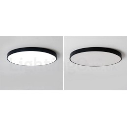 Luzes de teto embutidas ultrafinas, modernas, contemporâneas e reguláveis, estilo nórdico, com cúpula de acrílico e controle remoto, também podem ser usadas como luz de parede