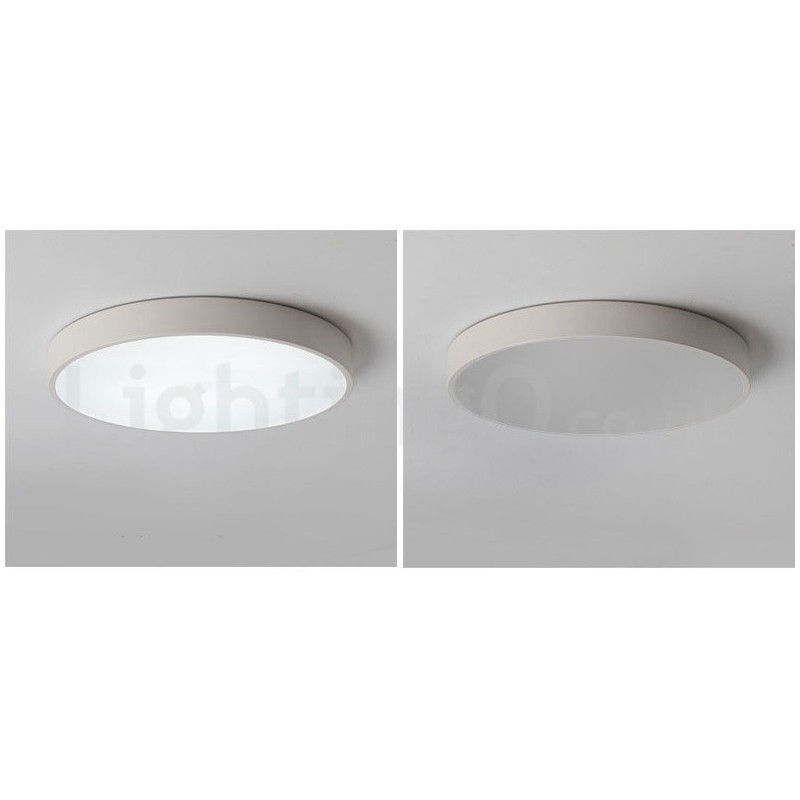 Luzes de teto embutidas ultrafinas, modernas, contemporâneas e reguláveis, estilo nórdico, com cúpula de acrílico e controle remoto, também podem ser usadas como luz de parede