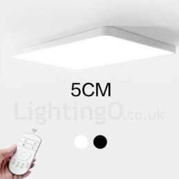Luminárias de teto embutidas estilo nórdico moderno e contemporâneo com abajur de acrílico e controle remoto