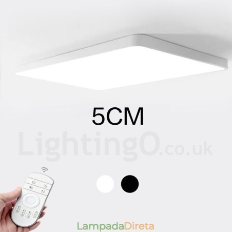 Luminárias de teto embutidas estilo nórdico moderno e contemporâneo com abajur de acrílico e controle remoto Luminárias de teto embutidas estilo nórdico moderno e contemporâneo com abajur de acrílico e controle remoto