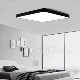 Luminárias de teto embutidas estilo nórdico moderno e contemporâneo com abajur de acrílico e controle remoto
