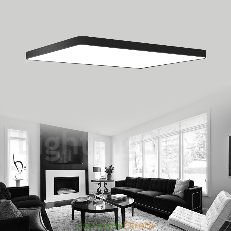 Luminárias de teto embutidas estilo nórdico moderno e contemporâneo com abajur de acrílico e controle remoto