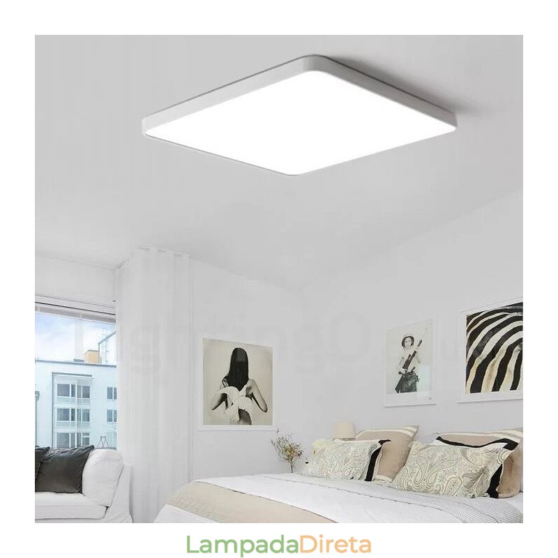 Luminárias de teto embutidas estilo nórdico moderno e contemporâneo com abajur de acrílico e controle remoto