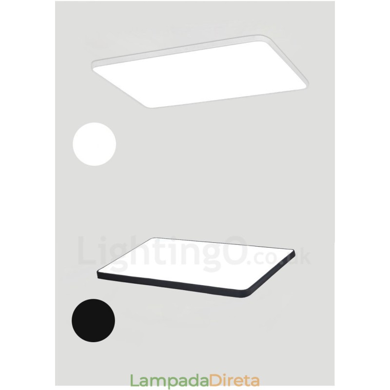 Luminárias de teto embutidas estilo nórdico moderno e contemporâneo com abajur de acrílico e controle remoto