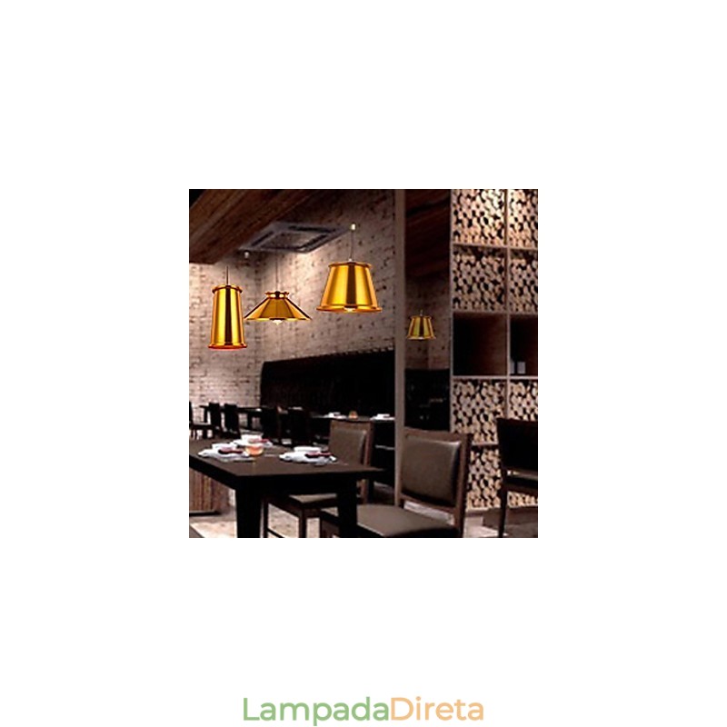 Lustre Mini Estilo Moderno Contemporâneo Metal 3 Luzes Pendentes