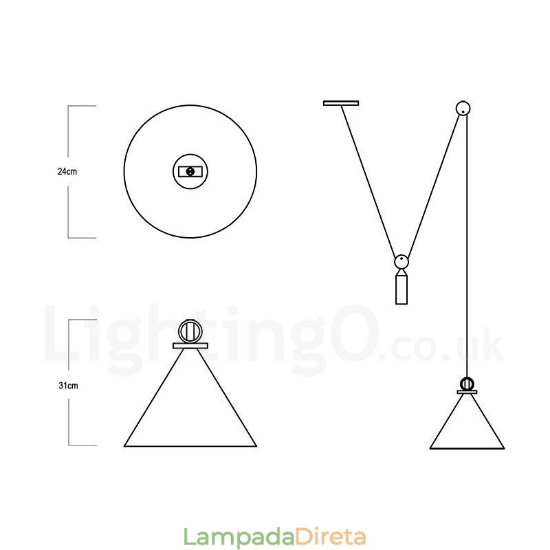 Luminária pendente estilo nórdico moderno contemporâneo de cobre puro, luminária de teto de latão com elevação e queda