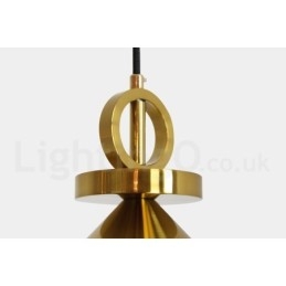 Luminária pendente estilo nórdico moderno contemporâneo de cobre puro, luminária de teto de latão com elevação e queda