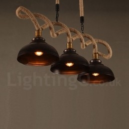 Luminária de teto com 3 luzes pendentes
